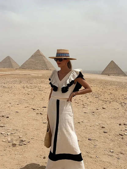 Chic Ruffled Maxi Dress