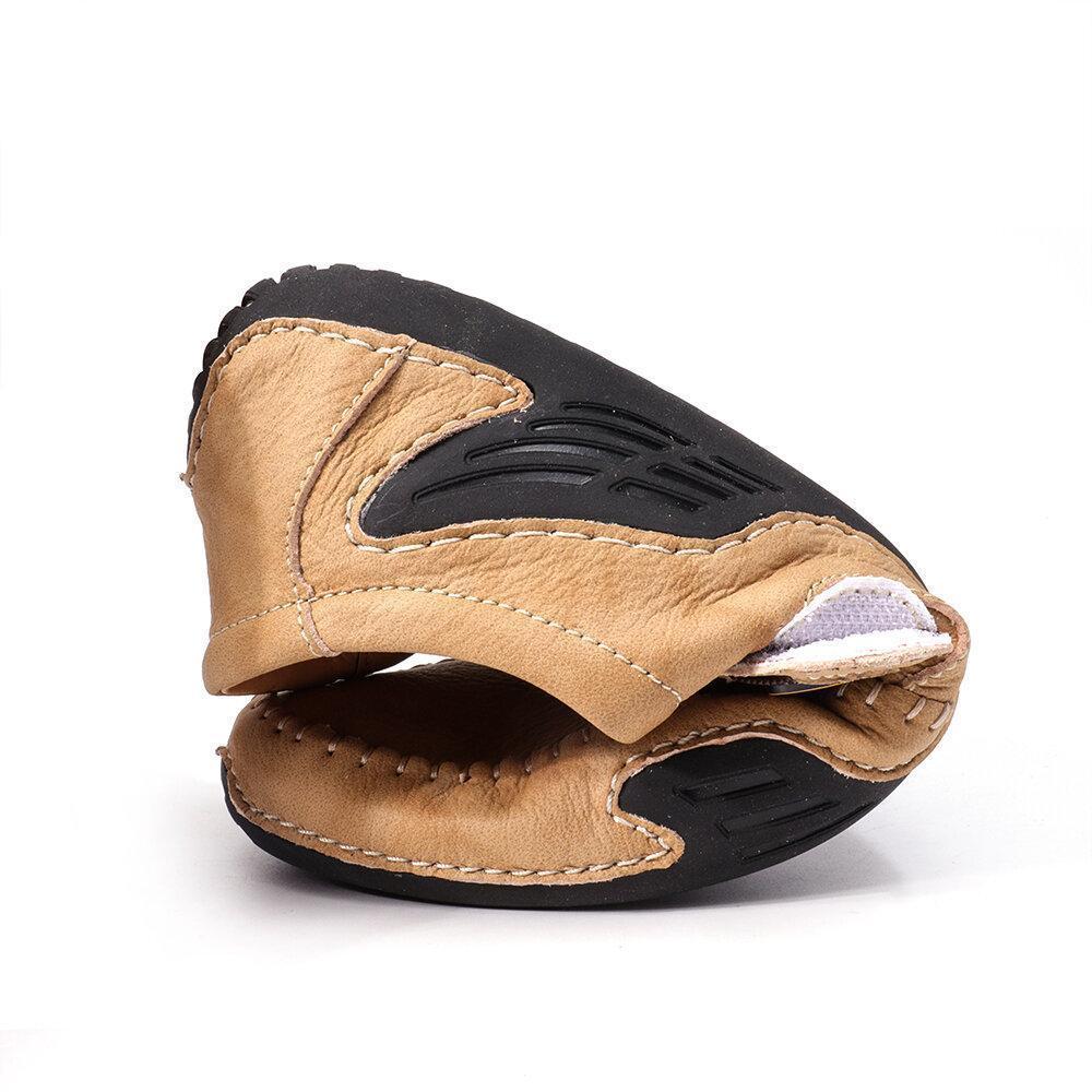 Men's Hand Stitching Leather Hook Loop Soft Casual Driving Shoes