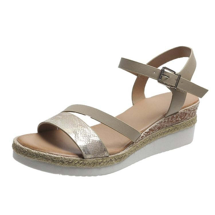 Women Orthopedic Sandals Comfy Anti-slip Soles Buckle Strap
