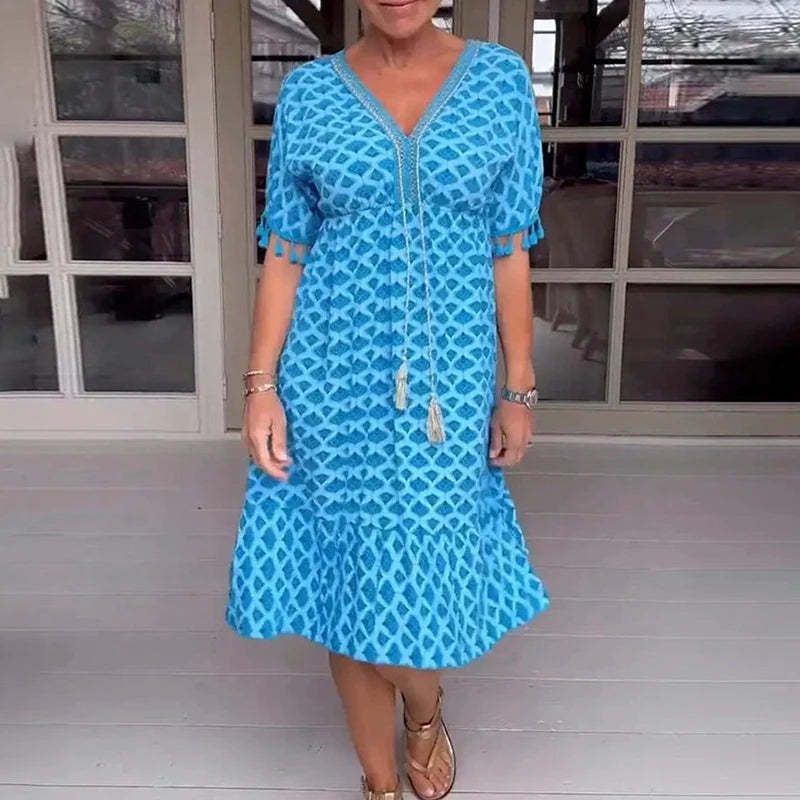 Floral V-neck Dress