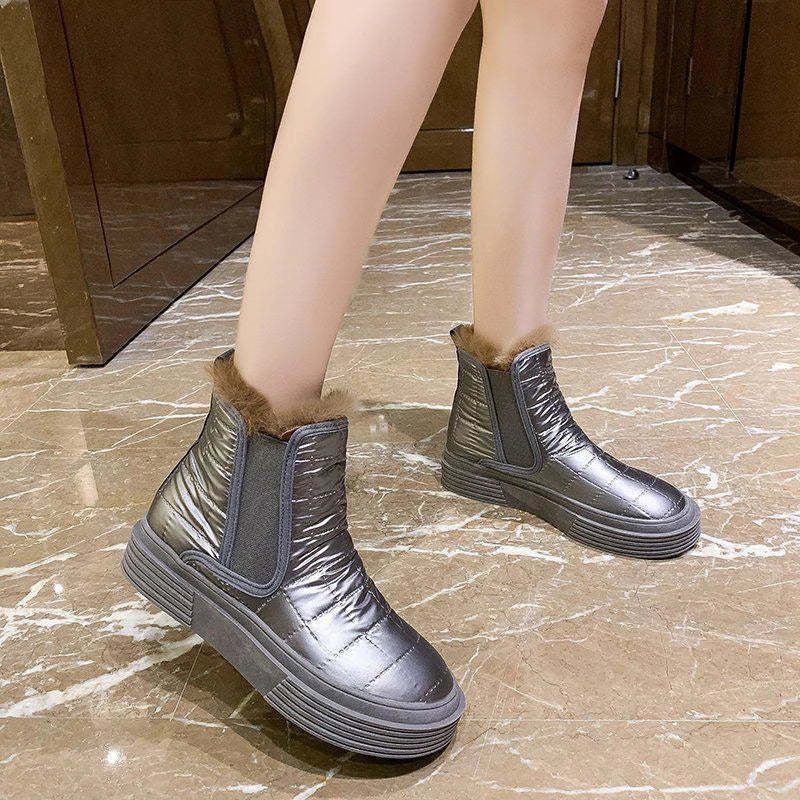 Women Orthopedic Casual Fur Ankle Boots Winter Shoes