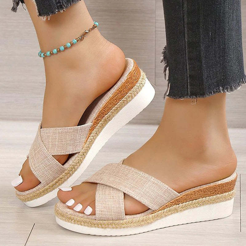 Orthopedic Women Sandal Breathable Wedge Heel Elegant Summer