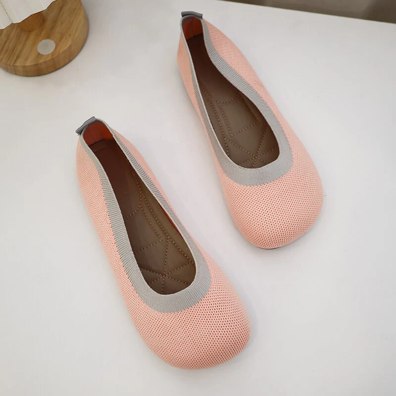  Weaving Breathable Loafers Comfortable Walking Casual Flats Shoes 
