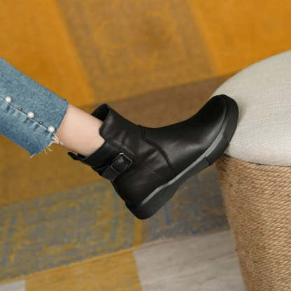 Vintage leather ankle boots