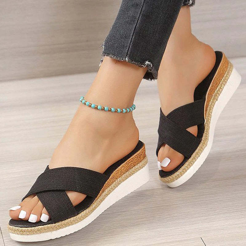 Orthopedic Women Sandal Breathable Wedge Heel Elegant Summer