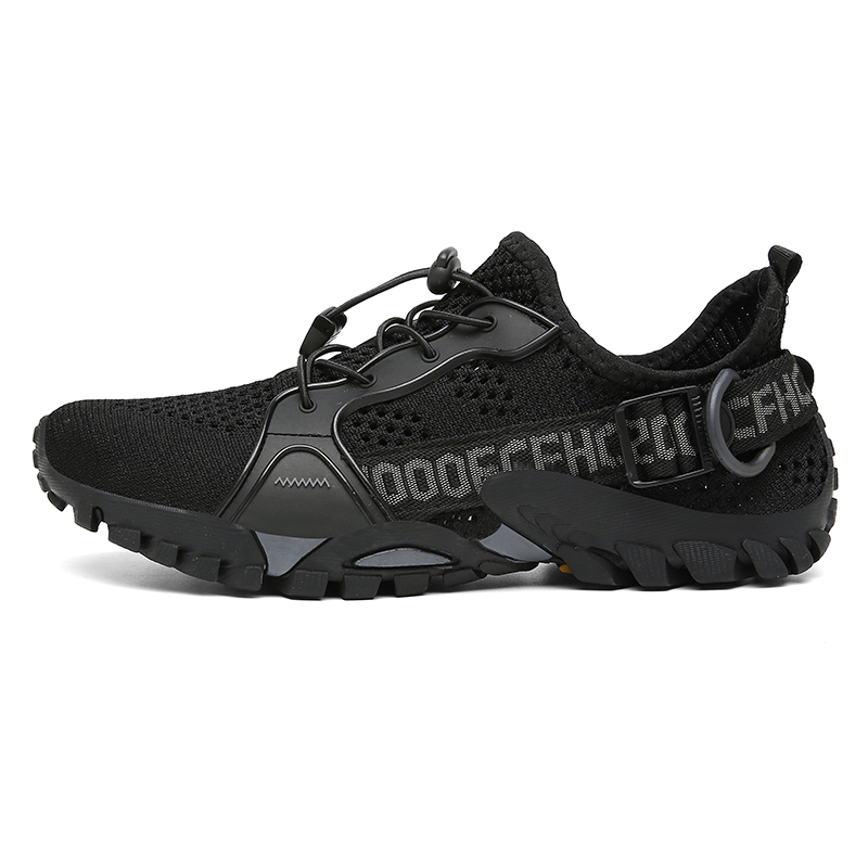 Outdoor Mountaineering Hiking Rock Climbing Breathable Fly Knitting Low Top River Trace Shoes