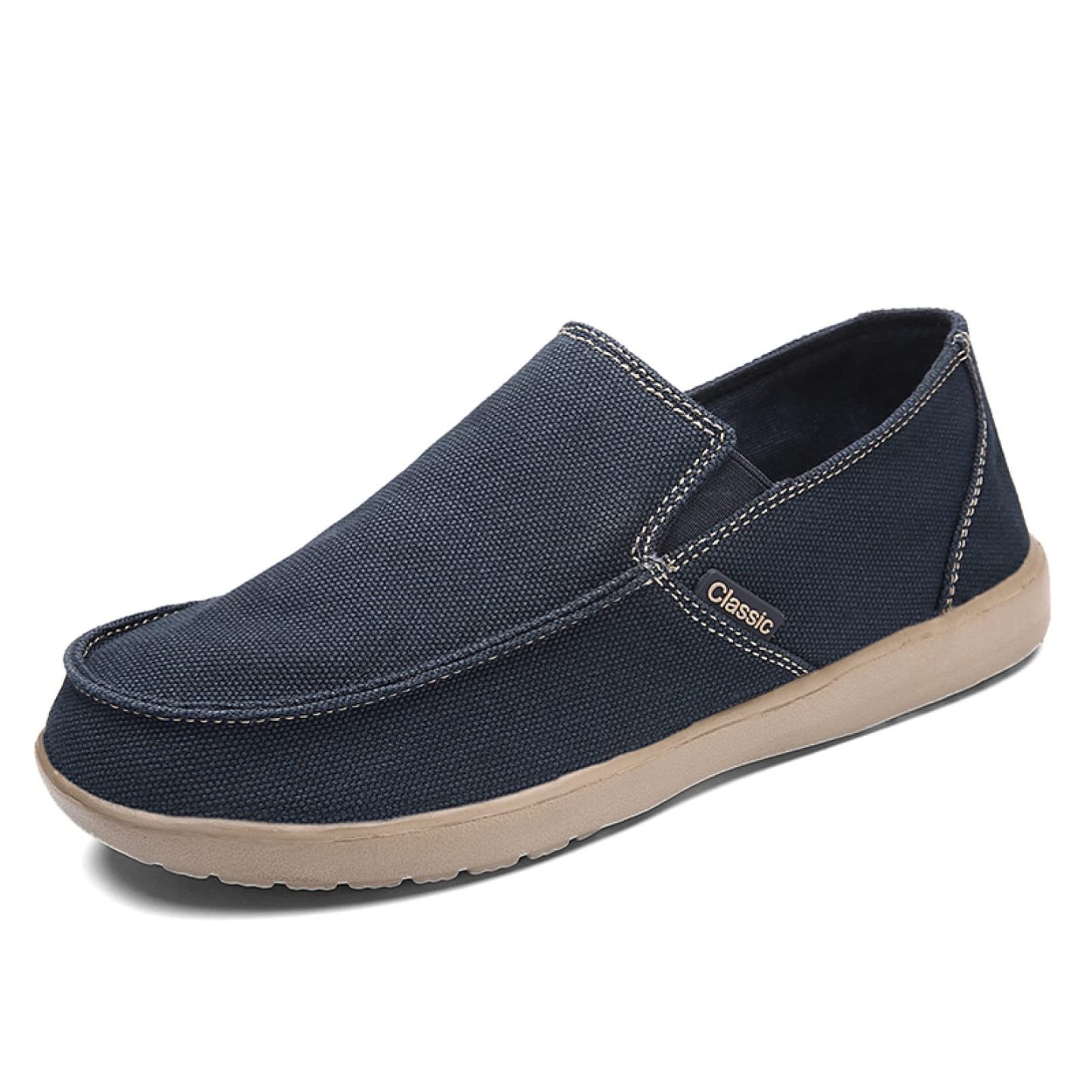 Men's Classic Loafers Summer Canvas Casual Shoes Slip On Walking Flat