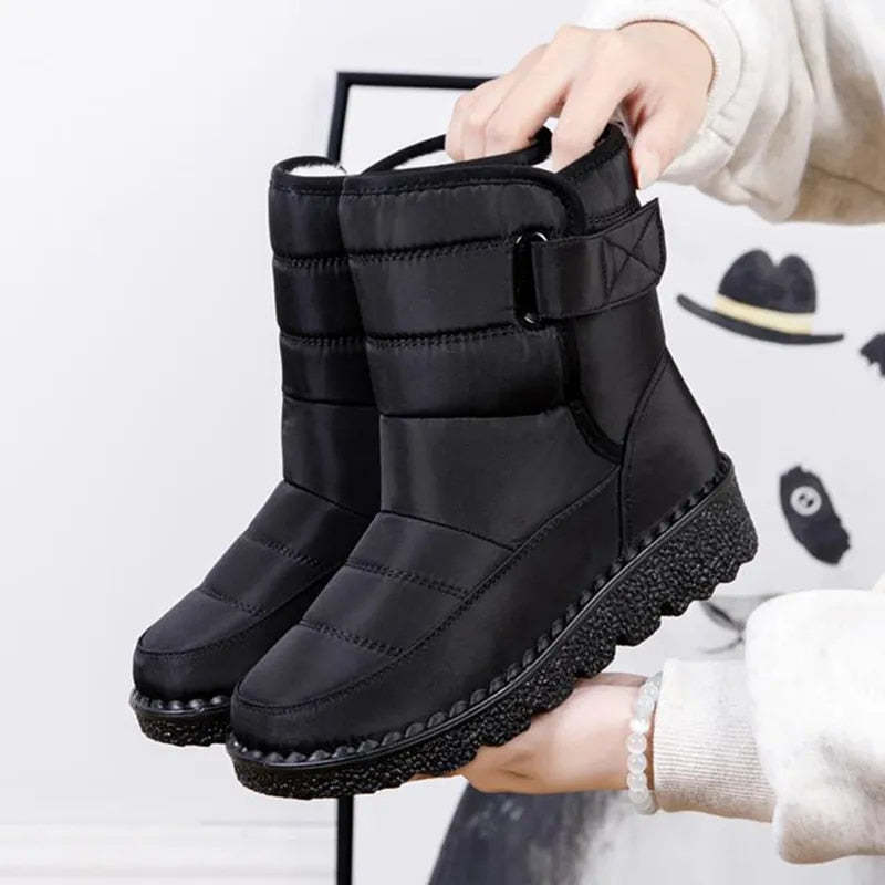 Orthopedic Boots For Women Waterproof Comfortable Fur Lined Ankle Winter Snow Boots