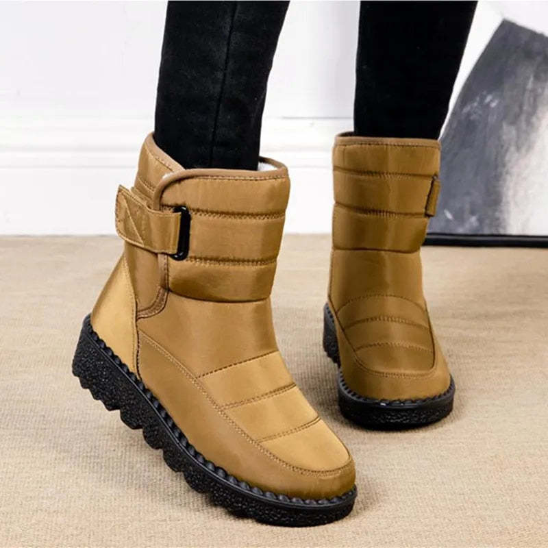Orthopedic Boots For Women Waterproof Comfortable Fur Lined Ankle Winter Snow Boots