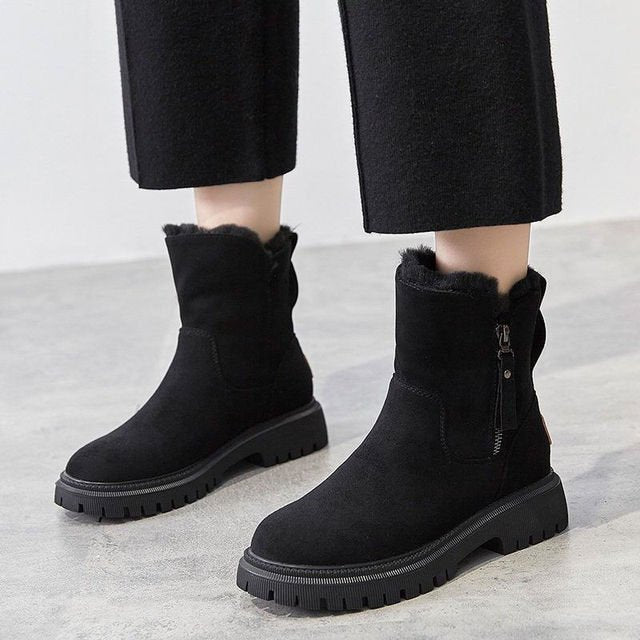 Ladies Boots Warm and Soft with Zipper