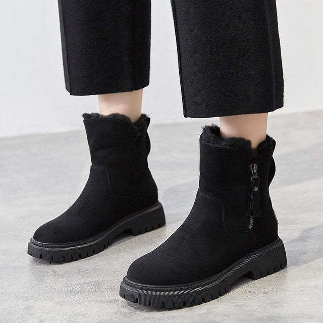 Ladies Boots Warm and Soft with Zipper