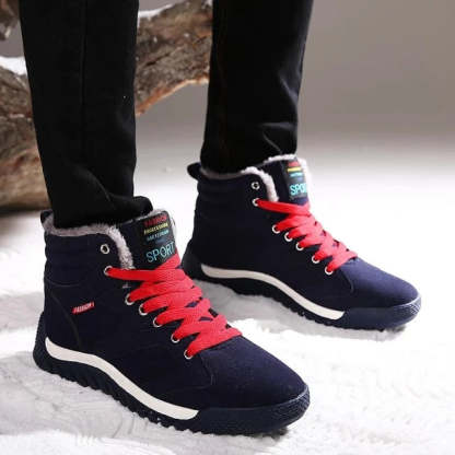 Men Warm Orthopedic Shoes Round Toe Ankle Snow Boots