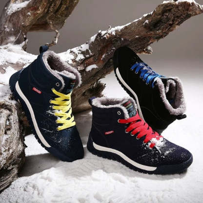 Men Warm Orthopedic Shoes Round Toe Ankle Snow Boots