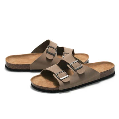 Suede Orthopedic Sandals For Men Arch Support Slides