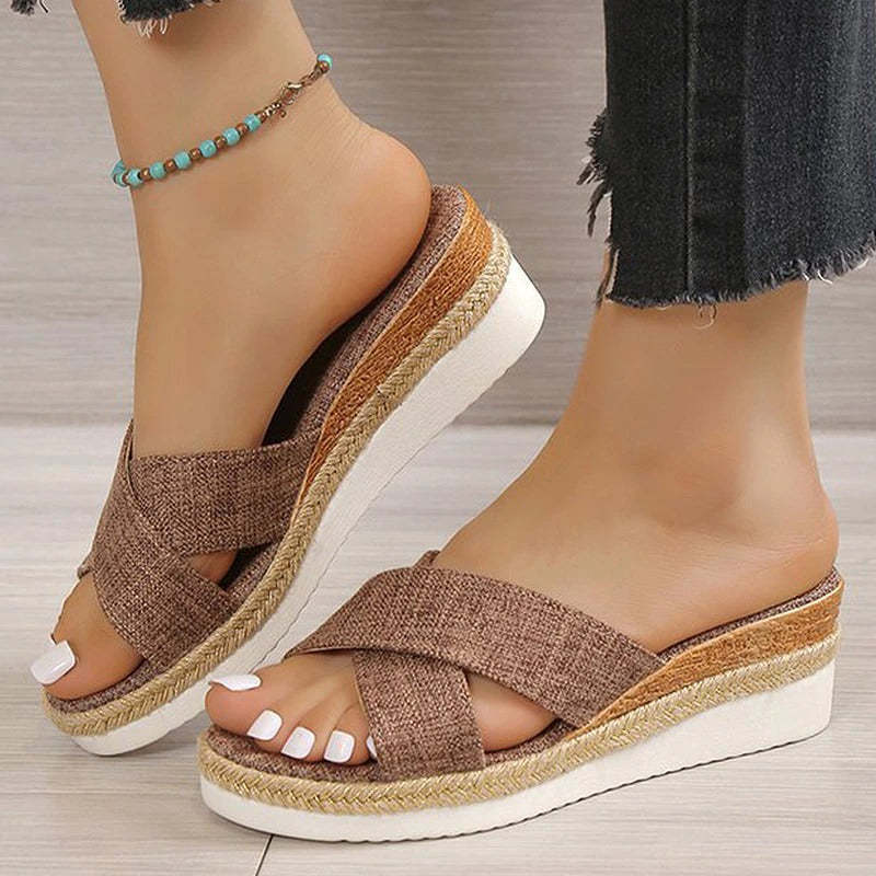 Orthopedic Women Sandal Breathable Wedge Heel Elegant Summer
