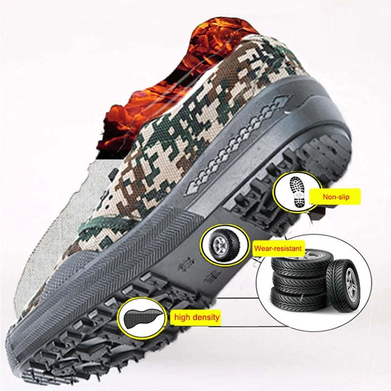 Men Orthopedic Shoes Camouflage Canvas Sneakers