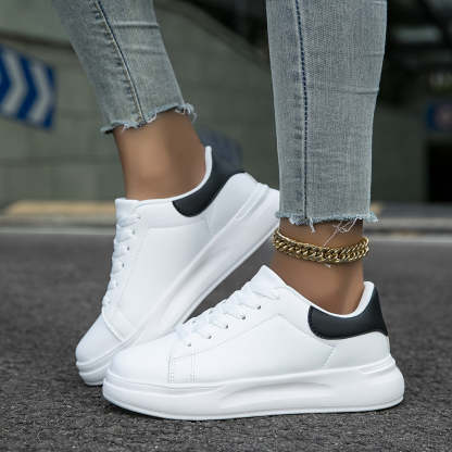 Clean White Leather Sneakers for Women