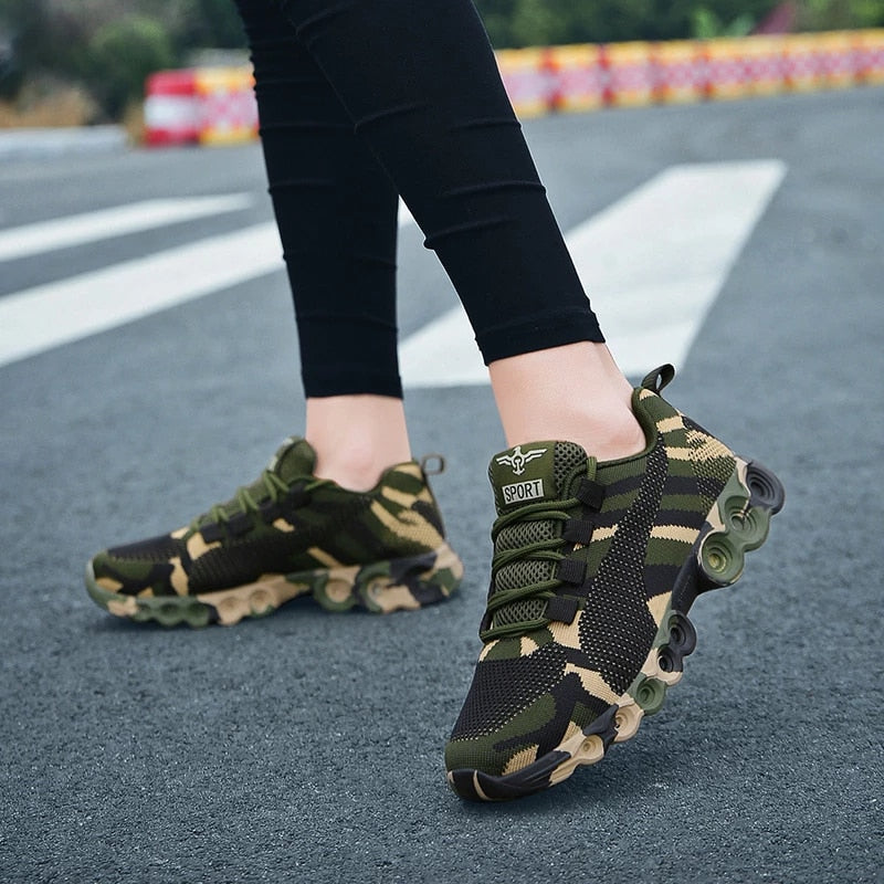 Women Orthopedic Shoes Mesh Camouflage Outdoor Sneakers