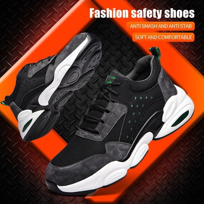 Orthopedic Shoes For Men Anti-smashing Safety Sneakers Steel Head Trendy