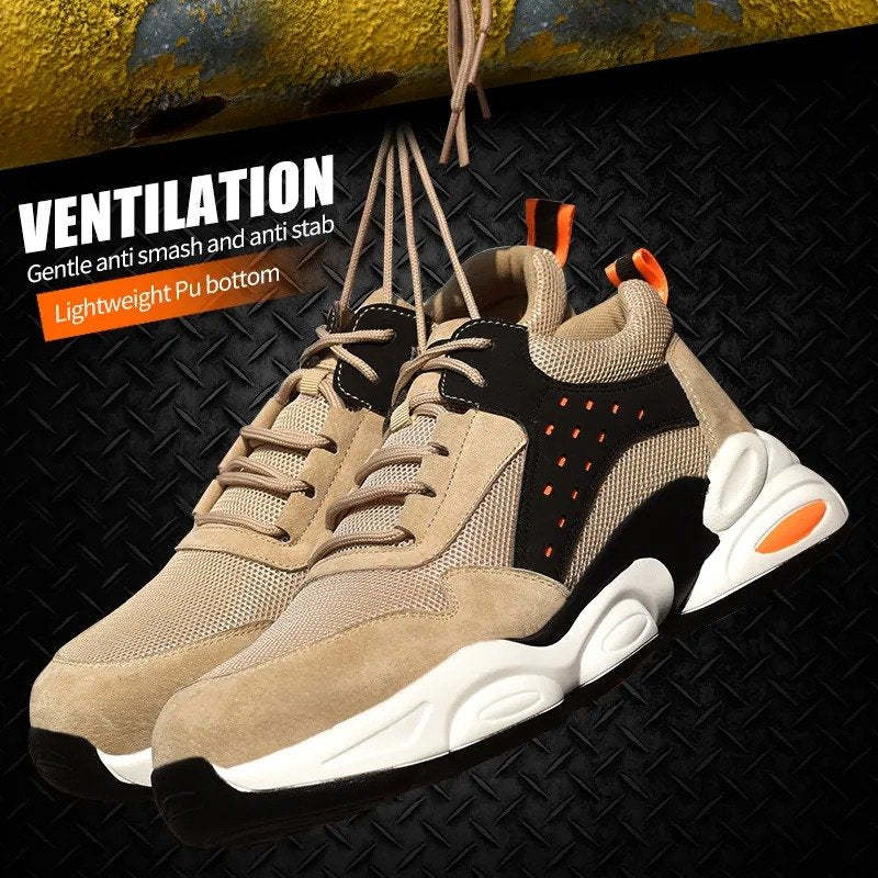 Orthopedic Shoes For Men Anti-smashing Safety Sneakers Steel Head Trendy