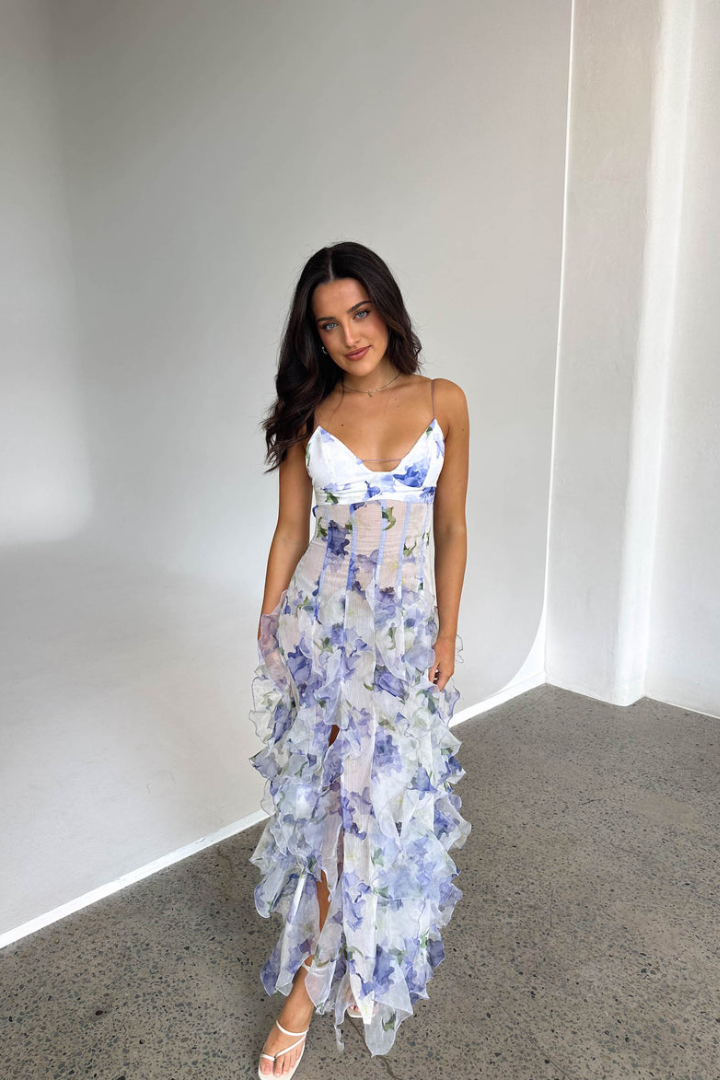 Floral Ruffle Maxi Dress
