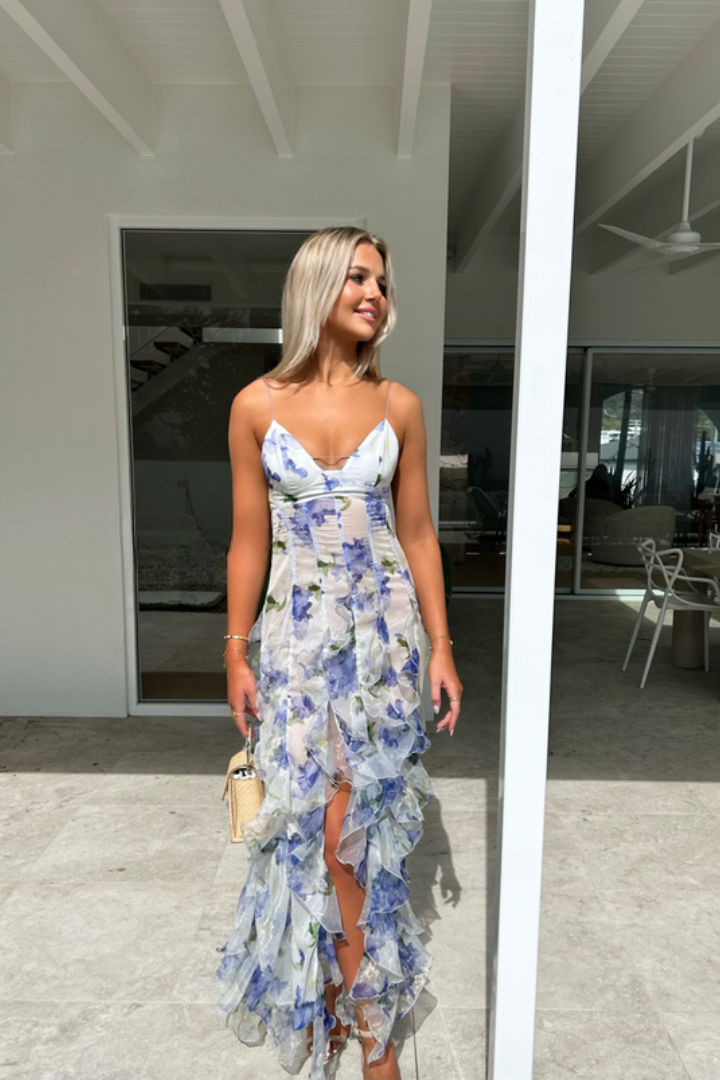 Floral Ruffle Maxi Dress