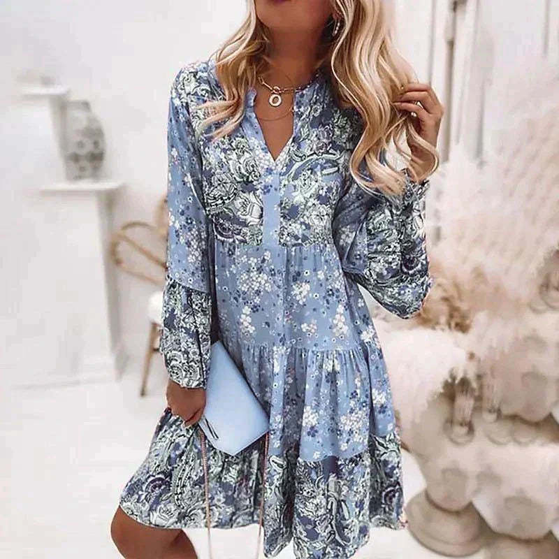 Flower-patterned Summer Dress
