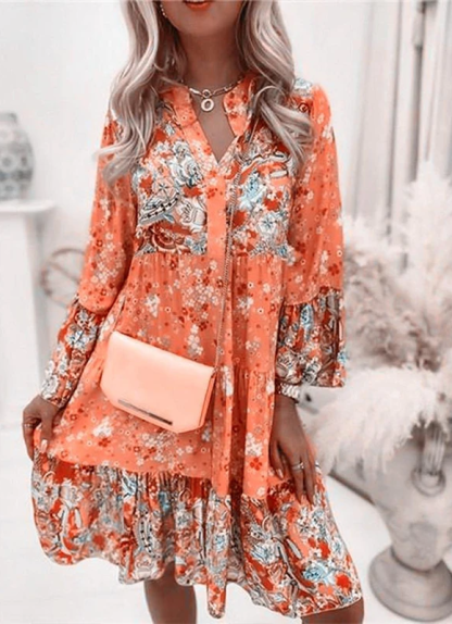 Flower-patterned Summer Dress