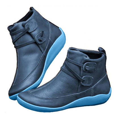 Women Snow Ankle Boots Waterproof Leather Orthopedic Shoes