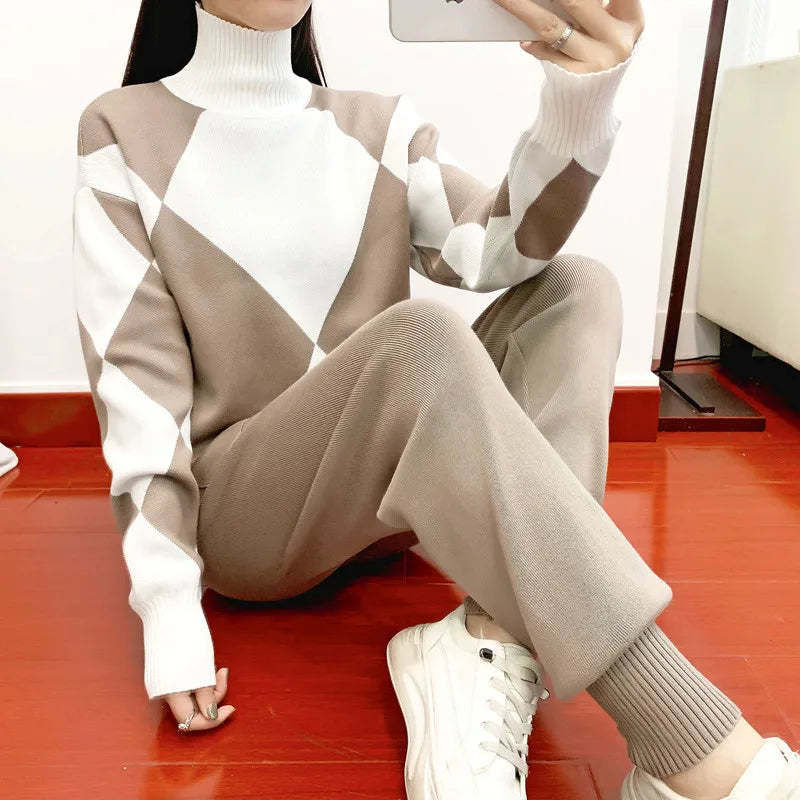 2-Piece Sweater Pants Set for Women