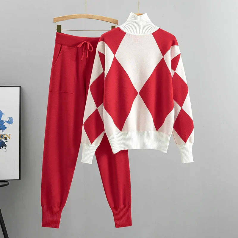 2-Piece Sweater Pants Set for Women