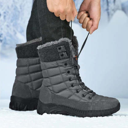 Men Orthopedic Shoes Foldable Collar Hiking Snow Boots