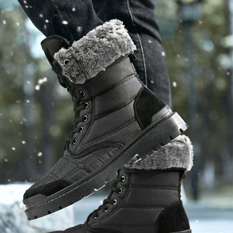 Hiking Winter Boots For Men 2-in-1 Waterproof Orthopedic Shoes