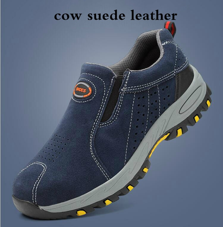 Men Orthopedic Shoes Suede Anti-puncture Safety Boots
