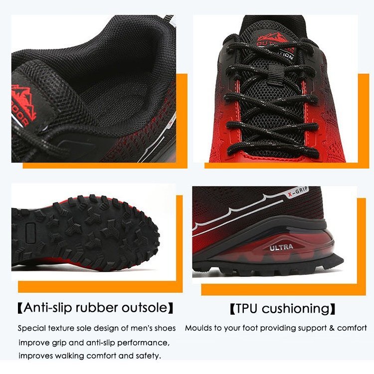 Men Orthopedic Shoes Low Top Reflective Memory Cushion Athletic Sneakers
