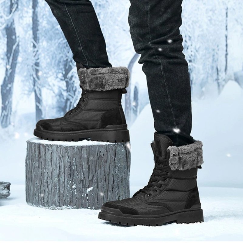 Hiking Winter Boots For Men 2-in-1 Waterproof Orthopedic Shoes
