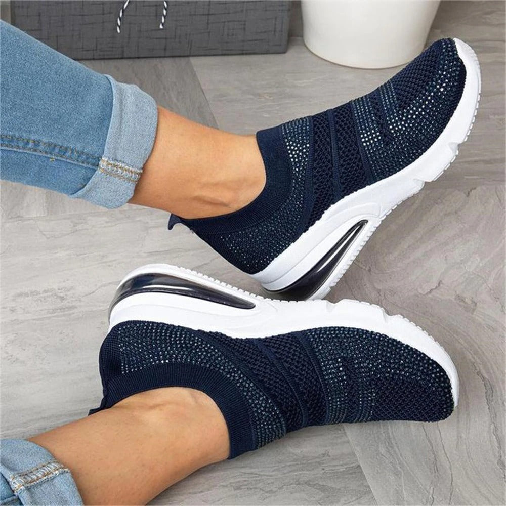 Casual Orthopedic Shoes Sneakers Cushion Mesh Slip-on Sneakers