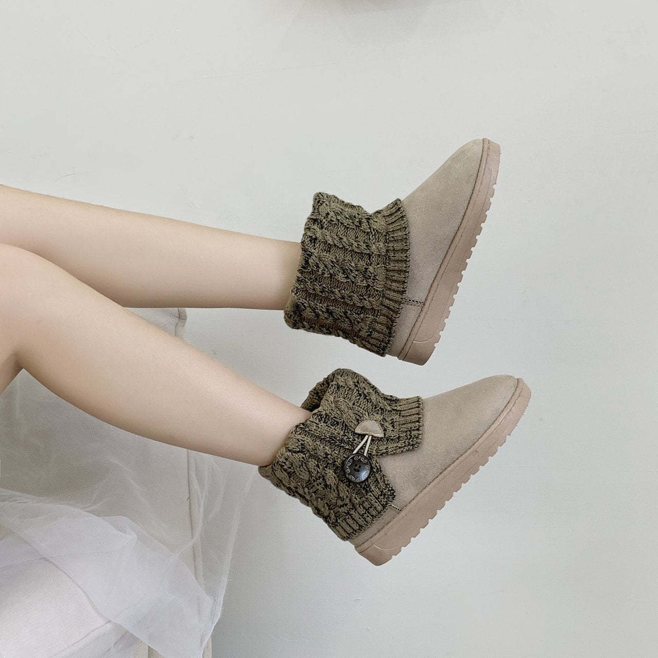 Outdoor Orthopedic Winter Boots For Women Suede Ankle Shoes