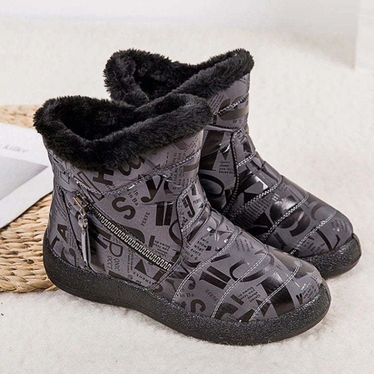 Women Warm Winter Boots Waterproof Furred Collar Orthopedic Shoes