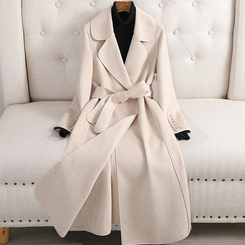 Merino Wool Trench Coat for Women