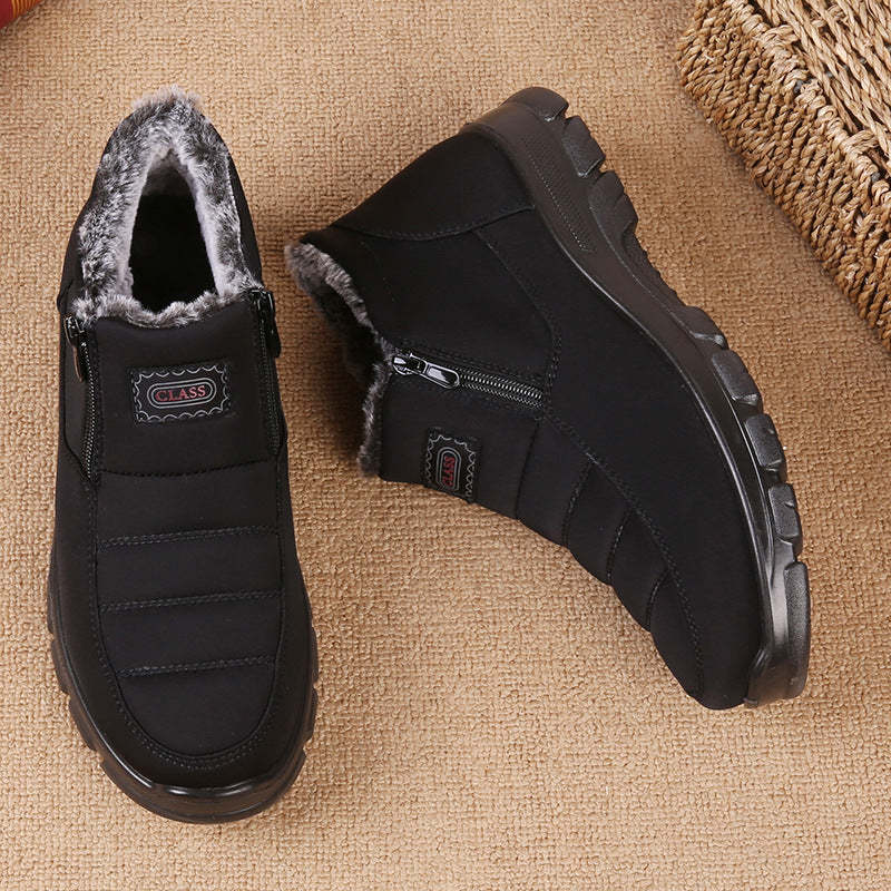 Orthopedic Snow Boots For Men Velvet Warm Ankle Shoes