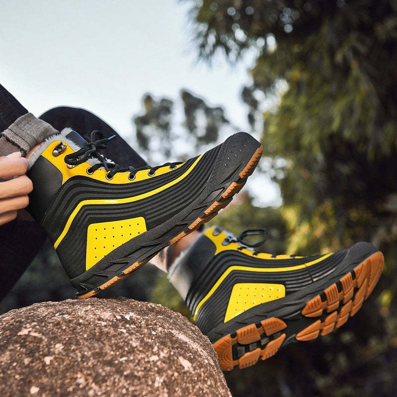 Trendy Winter Boots For Men Waterproof Fur Orthopedic Shoes