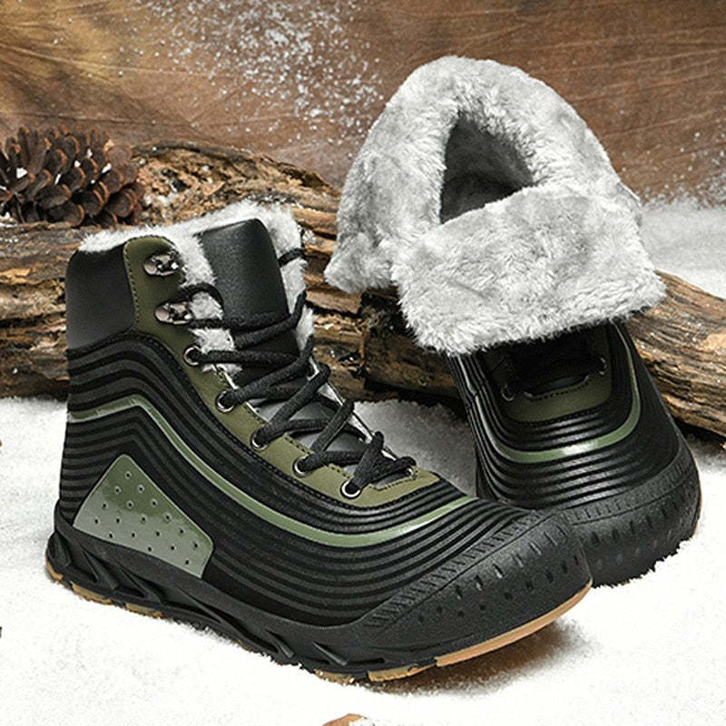 Trendy Winter Boots For Men Waterproof Fur Orthopedic Shoes