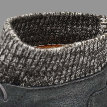Plush Ankle Boots For Men Woolen Collar Orthopedic Shoes