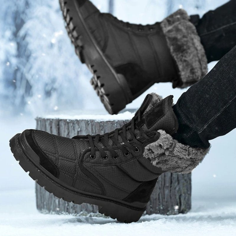 Hiking Winter Boots For Men 2-in-1 Waterproof Orthopedic Shoes