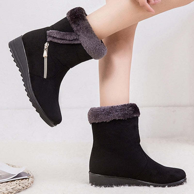 Women Winter Boots Fur Collar Casual Orthopedic Shoes