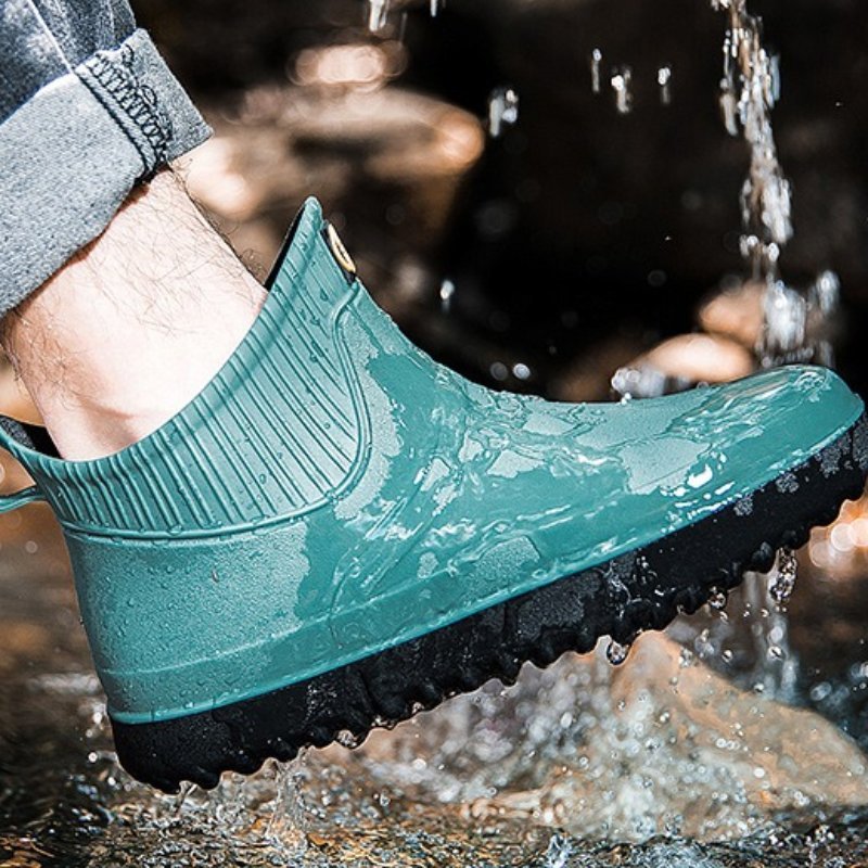 Men Rain Ankle Boots Slip-on Nonskid Orthopedic Shoes