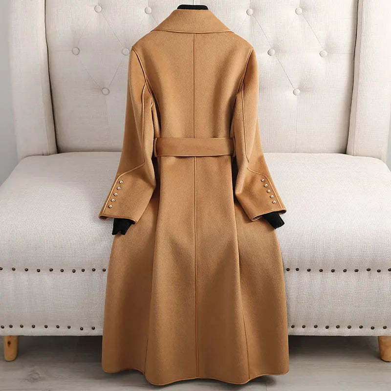 Merino Wool Trench Coat for Women
