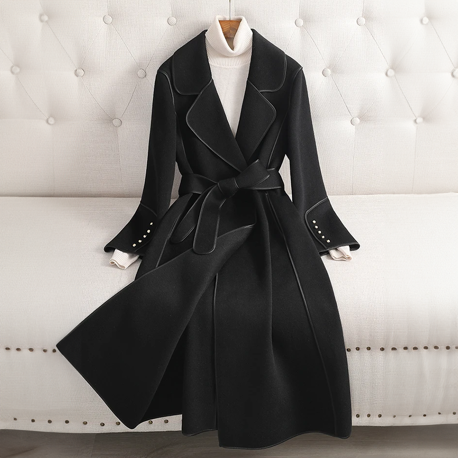 Merino Wool Trench Coat for Women