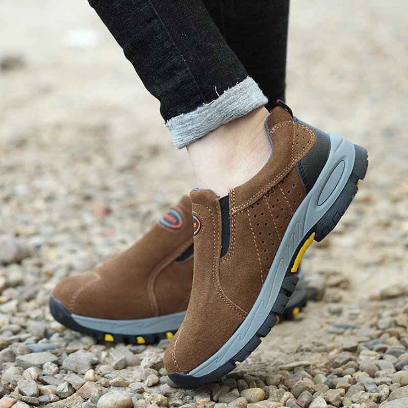 Men Orthopedic Shoes Suede Anti-puncture Safety Boots